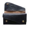 画像4: DAPPER'S ダッパーズ Lot,1794 Horsehide Double Flap Wallet ホースハイド ダブルフラップ ウォレットマリアム社 フルベジタブルタンニング 馬革 ジッパー WALDES社 30’sタイプ BRASS スナップボタン エイジング