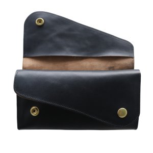 画像4: DAPPER'S ダッパーズ Lot,1794 Horsehide Double Flap Wallet ホースハイド ダブルフラップ ウォレットマリアム社 フルベジタブルタンニング 馬革 ジッパー WALDES社 30’sタイプ BRASS スナップボタン エイジング