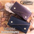 画像1: DAPPER'S ダッパーズ Lot,1794 Horsehide Double Flap Wallet ホースハイド ダブルフラップ ウォレットマリアム社 フルベジタブルタンニング 馬革 ジッパー WALDES社 30’sタイプ BRASS スナップボタン エイジング (1)
