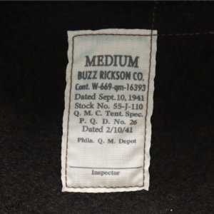 画像9: BUZZ RICKSON'S バズリクソンズ BR15760 Type TANKERS BROWN VERSION “BUZZ RICKSON CO.” タンカース ブラウンバージョン 戦車兵用 ユニフォ－ム ウィンター・コンバット・ジャケット 冬期用 戦闘服 軍服