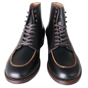 画像4: The 2 Monkeys ２モンキーズ TM72924 Sportif スポルティフ Black Calf フレンチビンテージテイスト モカシン型ブーツ ハンティング アウトドア フレンチカーフ グッドイヤーウェルト製法 マッケイ製法 エイジング シングルレザーソール JELADO ジェラード