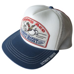 画像2: TOYS McCOY トイズマッコイ TMA2525 MESH CAP SNOOPY "FLYING ACE" メッシュキャップ スヌーピー フライングエース トリコロールカラー 刺繍製パッチ 帽子 アメカジキャップ 日本製 madeinjapan