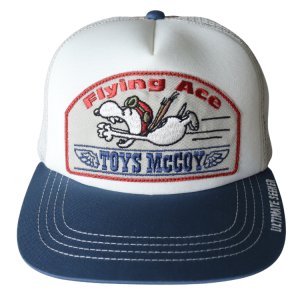 画像4: TOYS McCOY トイズマッコイ TMA2525 MESH CAP SNOOPY "FLYING ACE" メッシュキャップ スヌーピー フライングエース トリコロールカラー 刺繍製パッチ 帽子 アメカジキャップ 日本製 madeinjapan