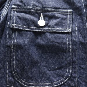 画像8: SAMURAI JEANS サムライジーンズ SJCA-SC01 サムライコットンデニムカバーオール 10oz セルビッチデニム 50‘ｓビンテージカバーオールベース ラグランスリーブ キナリ糸トリプルステッチ 巻縫い ワークウェア コットン柄 純銀鍍金 鉄製ボタン