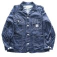 画像2: SAMURAI JEANS サムライジーンズ SJCA-SC01 サムライコットンデニムカバーオール 10oz セルビッチデニム 50‘ｓビンテージカバーオールベース ラグランスリーブ キナリ糸トリプルステッチ 巻縫い ワークウェア コットン柄 純銀鍍金 鉄製ボタン (2)