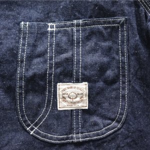 画像7: SAMURAI JEANS サムライジーンズ SJCA-SC01 サムライコットンデニムカバーオール 10oz セルビッチデニム 50‘ｓビンテージカバーオールベース ラグランスリーブ キナリ糸トリプルステッチ 巻縫い ワークウェア コットン柄 純銀鍍金 鉄製ボタン