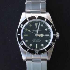 画像2: CUSHMAN クッシュマン 29400 Divers Watch James Bond Model ダイバーズウォッチ ジェームズボンドモデル 007 ショーンコネリー 国産自動巻きムーブメント ドーム型 強化クリスタルガラス 100本限定 シリアルナンバー入り VAGUE WATCH Co.