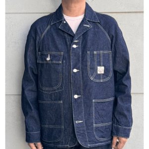 画像2: SAMURAI JEANS サムライジーンズ SJCA-SC01 サムライコットンデニムカバーオール 10oz セルビッチデニム 50‘ｓビンテージカバーオールベース ラグランスリーブ キナリ糸トリプルステッチ 巻縫い ワークウェア コットン柄 純銀鍍金 鉄製ボタン