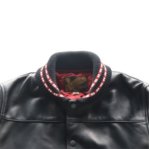 画像5: Y'2 LEATHER ワイツーレザー SB-93 STEER OIL PHARAOH JACKET ステアオイルファラオジャケット リブジャケット 牛革 革厚約1.3ｍｍ 柔らかい着心地 ナイロンキルティング仕様 保温性 スナップボタン 日本製