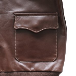 画像10: BUZZ RICKSON'S バズリクソンズ BR80659 Type A-2 “A.C. No.W535 ac 29191 BUZZ RICKSON MFG.CORP.” ブロンコ社 1942年製造モデル 陸軍航空隊 あずき色 赤褐色のラセットブラウン ステッチワーク クロスステッチ