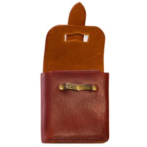 画像4: 池之端銀革店 Haru HC-536 イタリアンレザーギャルソンコンパクトウォレット 2つ折りウォレット ギャルソンコインポケット エイジング加工 サンドキャスト製 真鍮金具 オイルアップ オイルアップ 革製品 日本製