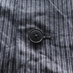画像9: ORGUEIL オルゲイユ OR-4325 Indigo Dobby Jacket インディゴドビージャケット 1900 年代初頭 サックジャケットベース クラシックスタイル インディゴ染料 ドビーストライプ生地 エイジング ナットボタン