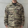 画像2: TAILOR TOYO テーラー東洋 TT15799 Mid 1960s Style Vietnam Liner Jacket “VIET-NAM MAP” ベトナムライナージャケット ベトナムマップ ベトジャン ベトナム戦争 カスタムオーダー品 マップ柄 瓢箪型のキルティング ナイロンリップストップ 防寒性 タイガーストライプ (2)