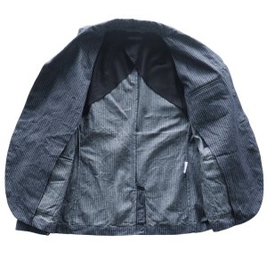 画像10: ORGUEIL オルゲイユ OR-4325 Indigo Dobby Jacket インディゴドビージャケット 1900 年代初頭 サックジャケットベース クラシックスタイル インディゴ染料 ドビーストライプ生地 エイジング ナットボタン