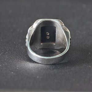 画像3: CUSHMAN クッシュマン 29380 U.S.N. SILVER RING SILVER925 米海軍シルバーリング シルバ−925 1940年代 U.S.NAVY ネイビー オニキス シンプルデザイン アールデコ調のフィン ゴツい雰囲気 指輪 リング