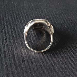 画像6: CUSHMAN クッシュマン 29380 U.S.N. SILVER RING SILVER925 米海軍シルバーリング シルバ−925 1940年代 U.S.NAVY ネイビー オニキス シンプルデザイン アールデコ調のフィン ゴツい雰囲気 指輪 リング