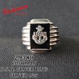 画像1: CUSHMAN クッシュマン 29380 U.S.N. SILVER RING SILVER925 米海軍シルバーリング シルバ−925 1940年代 U.S.NAVY ネイビー オニキス シンプルデザイン アールデコ調のフィン ゴツい雰囲気 指輪 リング (1)
