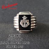 CUSHMAN クッシュマン 29380 U.S.N. SILVER RING SILVER925 米海軍シルバーリング シルバ−925 1940年代 U.S.NAVY ネイビー オニキス シンプルデザイン アールデコ調のフィン ゴツい雰囲気 指輪 リング