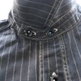 画像12: SUGAR CANE シュガーケーン SC29585 FICTION ROMANCE 8.5oz. BLACK WABASH STRIPE WORK SHIRT ブラックウォバッシュ ストライプワークシャツ ブラックの硫化染料でベース ドットストライプ ヴィンテージウェア