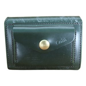 画像14: 池之端銀革店 Cramp Cr-920 UKブライドル コンパクトウォレット ミニ財布 コンパクトウォレット カードケースサイズ アンティーク UKブライドルレザー 最小クラス 革製品 日本製