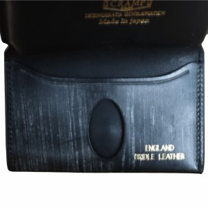 画像7: 池之端銀革店 Cramp Cr-920 UKブライドル コンパクトウォレット ミニ財布 コンパクトウォレット カードケースサイズ アンティーク UKブライドルレザー 最小クラス 革製品 日本製