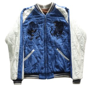 画像16: TAILOR TOYO テーラー東洋 TT15792-138 Mid 1950s Style Velveteen Souvenir Jacket “WHITE DRAGON” × “BLACK EAGLE” 別珍スーベニアジャケット 別珍 スカジャン 白龍 黒鷲リバーシブル 2トーン サテン生地 スーベニアジャケット 刺繍