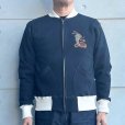 画像2: CUSHMAN クッシュマン 26386 SWEAT SOUVENIR JACKET KING COBRA スウェット スーベニア ジャケット キングコブラ スウェット フルジップ カーディガン スーベニアジャケット アウター ライトアウター キングコブラ 刺繍 (2)