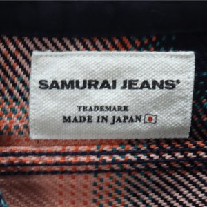 画像6: SAMURAI JEANS サムライジーンズ SIN25-01 ロープインディゴヘビーネルワークシャツ ネルシャツ  チェックシャツ 長袖シャツ 