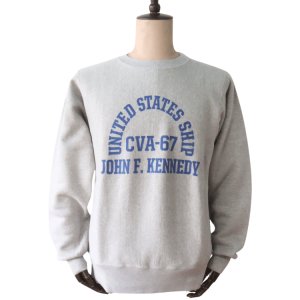 画像2: BUZZ RICKSON'S バズリクソンズ BR69645 HORIZONTAL KNITTING SWEAT SHIRT “CVA-67 J.F. KENNEDY” ホリゾンタル・ニッティング スウェットシャツ スウェット CVA-67 ジョン・F・ケネディ ミリタリー