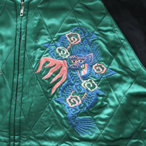 画像17: TAILOR TOYO テーラー東洋 TT15809-119 Mid 1950s Style Velveteen × Acetate Quilted Souvenir Jacket “Stencil Paint” TOYO ENTERPRISE 60th Anniversary Special Edition “TIGER HEAD” × “EAGLE” 別珍スカジャン 白虎 鷲 リバーシブル スーベニアジャケット 刺繍 東洋エンタープライズ60周年記念 スペシャルエディション