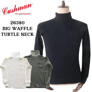 画像1: CUSHMAN クッシュマン 26380 BIG WAFFLE TURTLE NECK ビッグワッフルタートルネック 長袖
