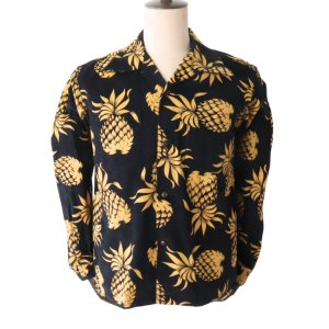画像2: SUN SURF サンサーフ SS29580 L/S CORDUROY OPEN SHIRT “DUKE'S PINEAPPLE” 長袖 アロハシャツ デューク・カハナモク パイナップル コットン100%