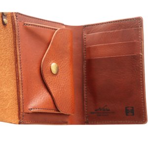 画像6: 池之端銀革店 Haru HC-524 イタリアンレザーミドルウォレット 三つ折り財布 レザーウォレット 大容量コインポケット