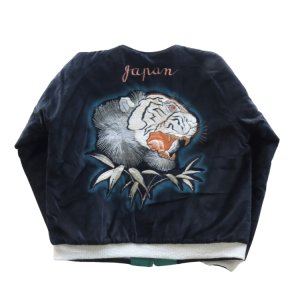 画像12: TAILOR TOYO テーラー東洋 TT15809-119 Mid 1950s Style Velveteen × Acetate Quilted Souvenir Jacket “Stencil Paint” TOYO ENTERPRISE 60th Anniversary Special Edition “TIGER HEAD” × “EAGLE” 別珍スカジャン 白虎 鷲 リバーシブル スーベニアジャケット 刺繍 東洋エンタープライズ60周年記念 スペシャルエディション