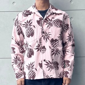 画像2: SUN SURF サンサーフ SS29580 L/S CORDUROY OPEN SHIRT “DUKE'S PINEAPPLE” 長袖 アロハシャツ デューク・カハナモク パイナップル コットン100%