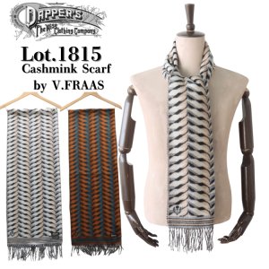 画像1: DAPPER'S ダッパーズ LOT1815 Cashmink Scarf by V.FRAAS カシミンクスカーフ マフラー スカーフ カシミア ミンク