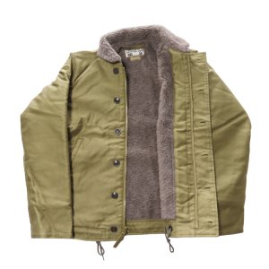 画像13: BUZZ RICKSON'S バズリクソンズ BR15766 Type N-1 Khaki NAVAL CLOTHING DFPOT DEMOTEX-ED STENCIL MIDWAY N-1 デッキジャケット ミリタリー カーキモデル ステンシル