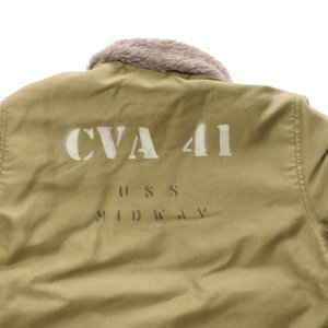 画像17: BUZZ RICKSON'S バズリクソンズ BR15766 Type N-1 Khaki NAVAL CLOTHING DFPOT DEMOTEX-ED STENCIL MIDWAY N-1 デッキジャケット ミリタリー カーキモデル ステンシル