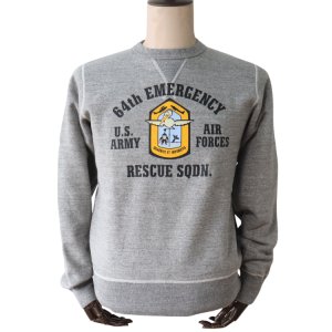 画像2: BUZZ RICKSON'S バズリクソンズ BR69635 SET-IN CREW SWEAT 64th EMERGENCY RESCUE セットインクルーネックスウェット 64th エマージェンシーレスキュー スウェット ミリタリー U.S.NAVY エアフォース