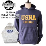 BUZZ RICKSON'S バズリクソンズ BR69640 SWEAT PARKA U.S.NAVAL ACADEMY スウェットパーカー U.S.ナーバルアカデミー ミリタリーパーカー USNA フットボール カンガルーポケット