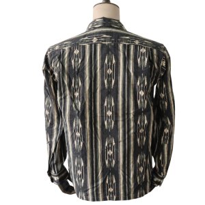 画像3: CUSHMAN クッシュマン 25708 NATIVE PURINT NEL OPEN COLLAR SHIRTS ネイティブプリントネルオープンカラーシャツ ネルシャツ ネイティブプリント 長袖シャツ