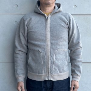 画像2: DELUXEWARE デラックスウエア SPZ-00 FULLZIP PARKA PLAIN フルジップパーカー プレーン パーカー フード付き 裏起毛 フルジップ ヘビーウエイト 日本製