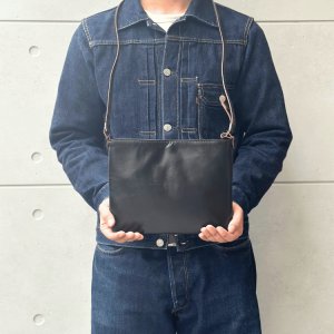 画像2: Y'2 LEATHER ワイツーレザー BG-18 NATURAL SCAR HORSE SACOCHE BAG ナチュラルスカー ホース サコッシュバッグ ショルダーバッグ  馬革 本革