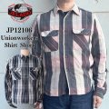 JELADO ジェラード JP12106 Unionworkers Shirt Short ユニオンワーカーズシャツ ショート ネルシャツ 別注ネル生地 定番 ヴィンテージ感 レギュラーサイズ 快適な着心地 保温性 ユーズド加工