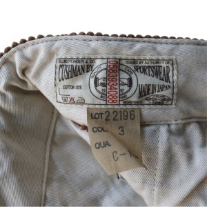 画像11: CUSHMAN クッシュマン 22196 6W CORDUROY TROUSERS コーデュロイトラウザーズ コーデュロイパンツ ワイドシルエット 41モデル ウインターパンツ