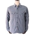 画像2: SAMURAI JEANS サムライジーンズ SIN25-02 チーズインディゴヘビーネル ワークシャツ ネルシャツ チェック柄 長袖シャツ  (2)