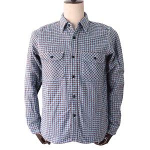 画像2: SAMURAI JEANS サムライジーンズ SIN25-02 チーズインディゴヘビーネル ワークシャツ ネルシャツ チェック柄 長袖シャツ 