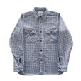 画像4: SAMURAI JEANS サムライジーンズ SIN25-02 チーズインディゴヘビーネル ワークシャツ ネルシャツ チェック柄 長袖シャツ  (4)