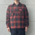 画像2: CUSHMAN クッシュマン 25706 COTTON TWEED CHECK HALF ZIP WORK SHIRTS コットンツイードチェックハーフジップワークシャツ オンブレチェック ハーフジップ チェックシャツ 長袖シャツ (2)