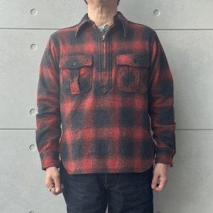 画像2: CUSHMAN クッシュマン 25706 COTTON TWEED CHECK HALF ZIP WORK SHIRTS コットンツイードチェックハーフジップワークシャツ オンブレチェック ハーフジップ チェックシャツ 長袖シャツ